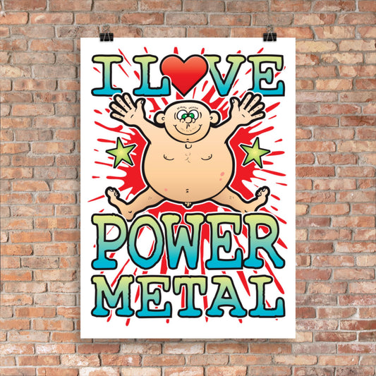 Power Metal 50x70cm Wall Art / Love Music Poster