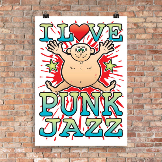 Punk Jazz 50x70cm Wall Art / Love Music Poster