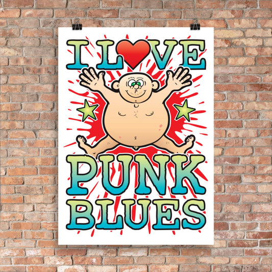 Punk Blues 50x70cm Wall Art / Love Music Poster