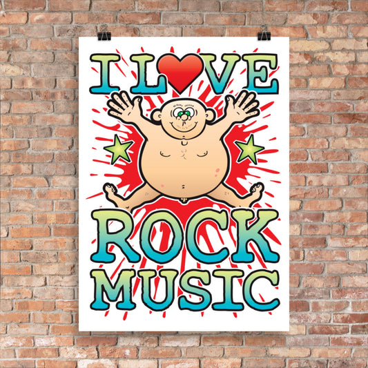 Rock Music 50x70cm Wall Art / Love Music Poster