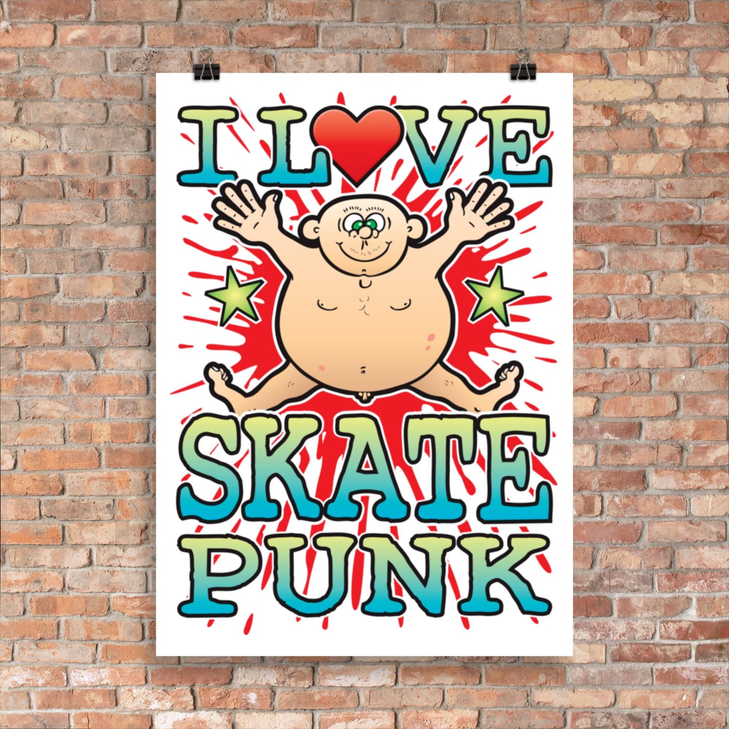 Skate Punk 50x70cm Wall Art / Love Music Poster