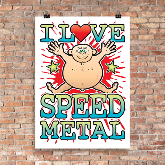Speed Metal 50x70cm Wall Art / Love Music Poster