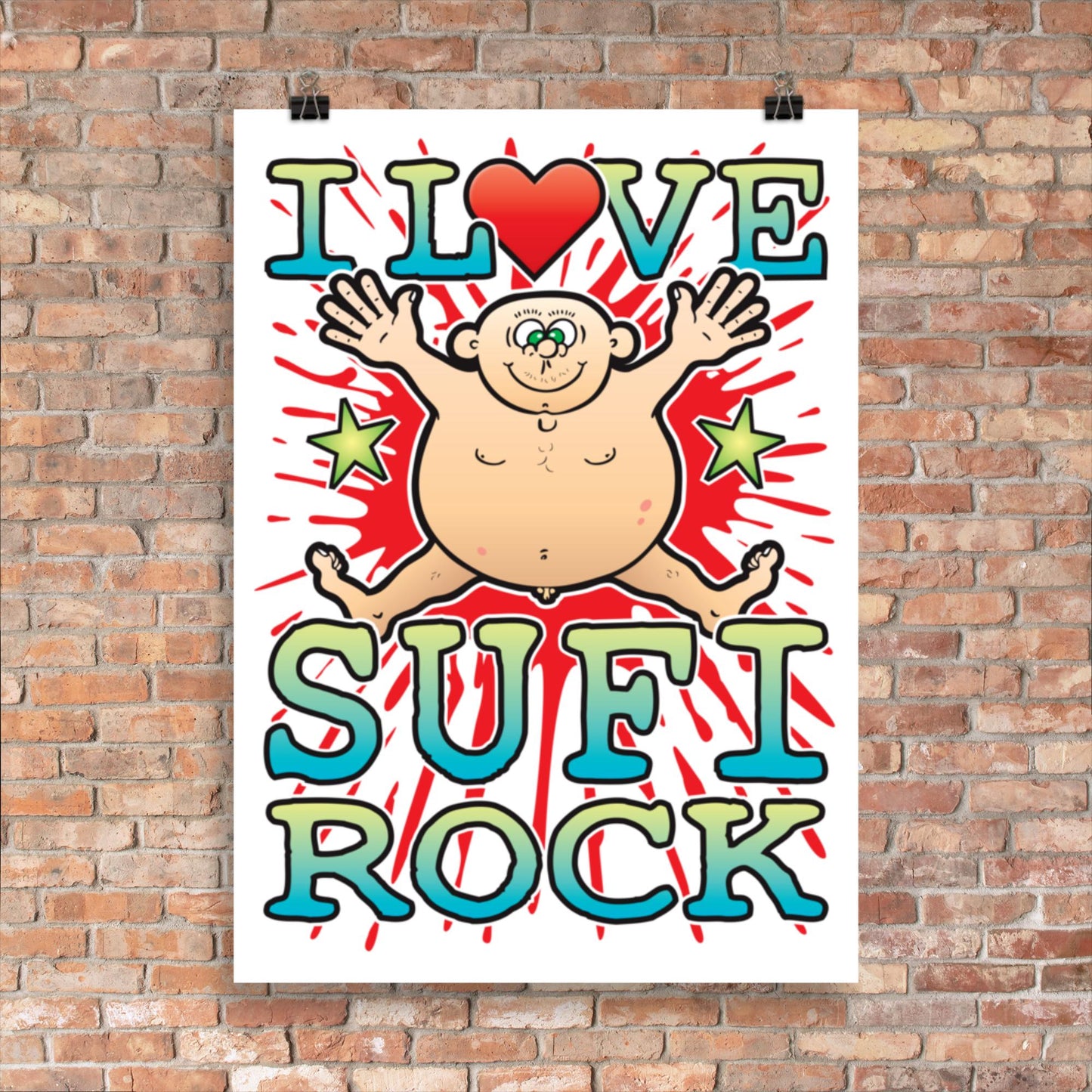 Sufi Rock 50x70cm Wall Art / Love Music Poster
