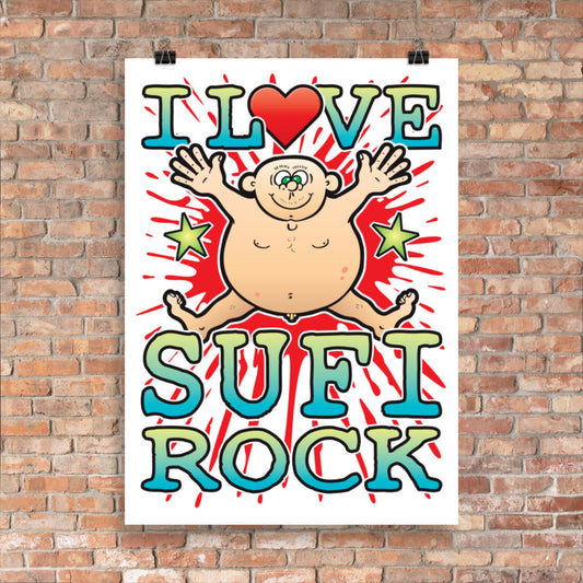 Sufi Rock 50x70cm Wall Art / Love Music Poster