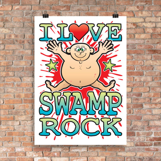 Swamp Rock 50x70cm Wall Art / Love Music Poster