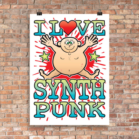 Synth Punk 50x70cm Wall Art / Love Music Poster