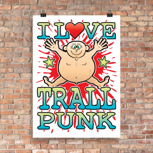 Trallpunk 50x70cm Wall Art / Love Music Poster