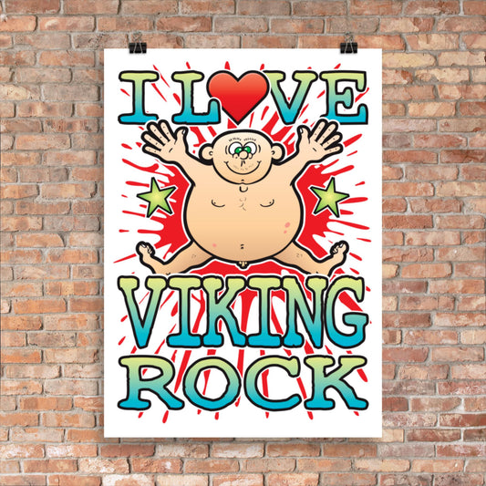 Viking Rock 50x70cm Wall Art / Love Music Poster