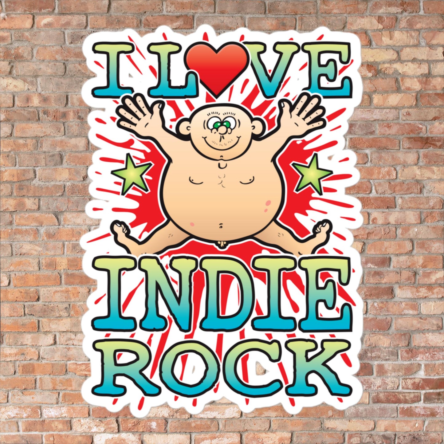 Indie Rock Vinyl Kiss-Cut Sticker / 14 x 10cm