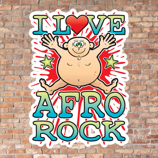 Afro Rock Vinyl Kiss-Cut Sticker / 14 x 10cm