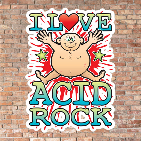 Acid Rock Vinyl Kiss-Cut Sticker / 14 x 10cm
