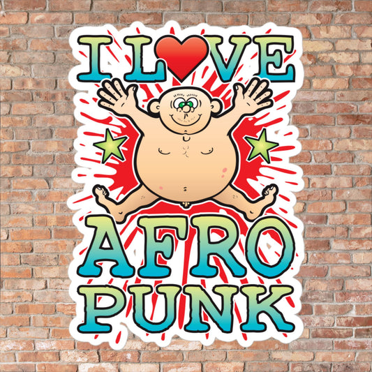 Afro Punk Vinyl Kiss-Cut Sticker / 14 x 10cm