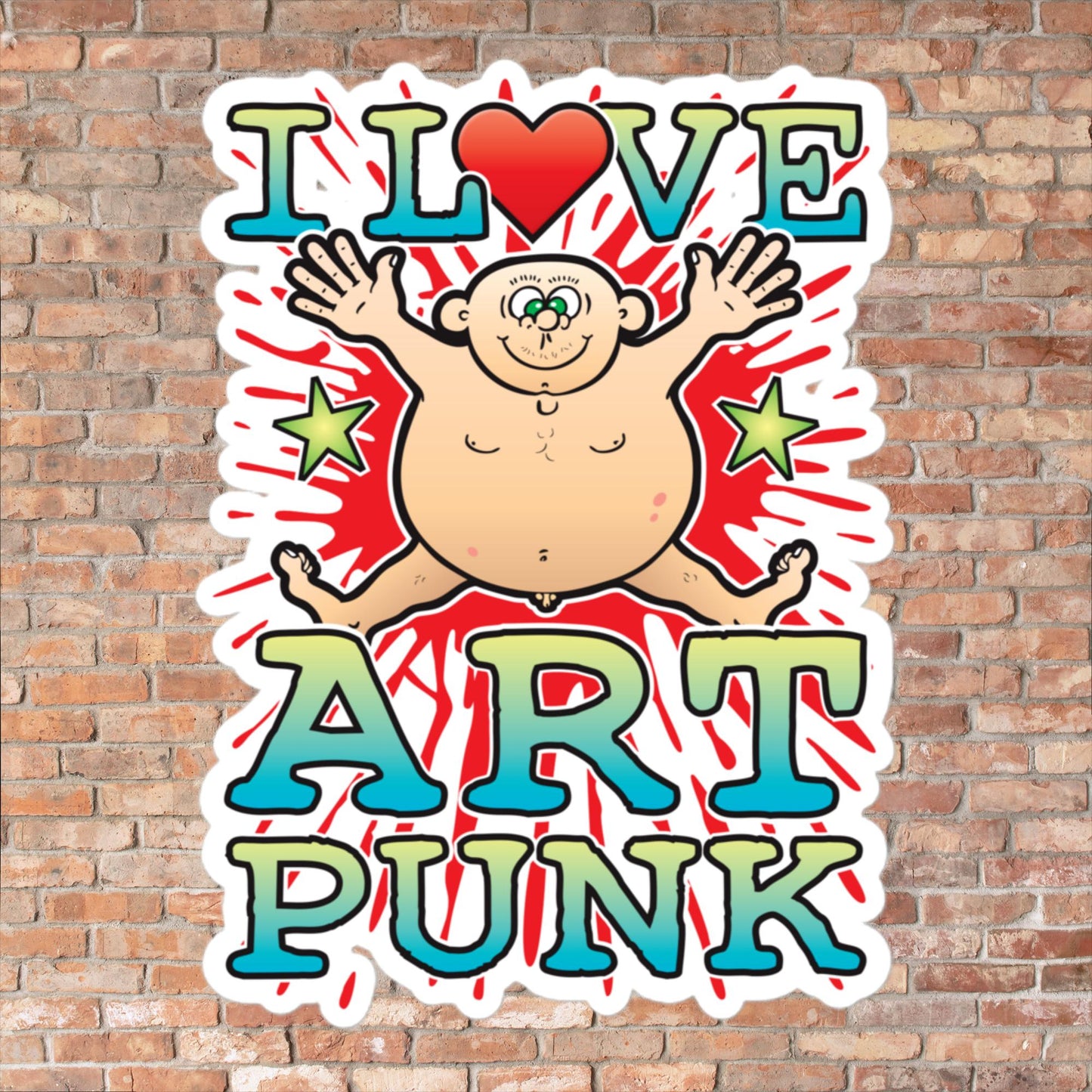 Art Punk Vinyl Kiss-Cut Sticker / 14 x 10cm