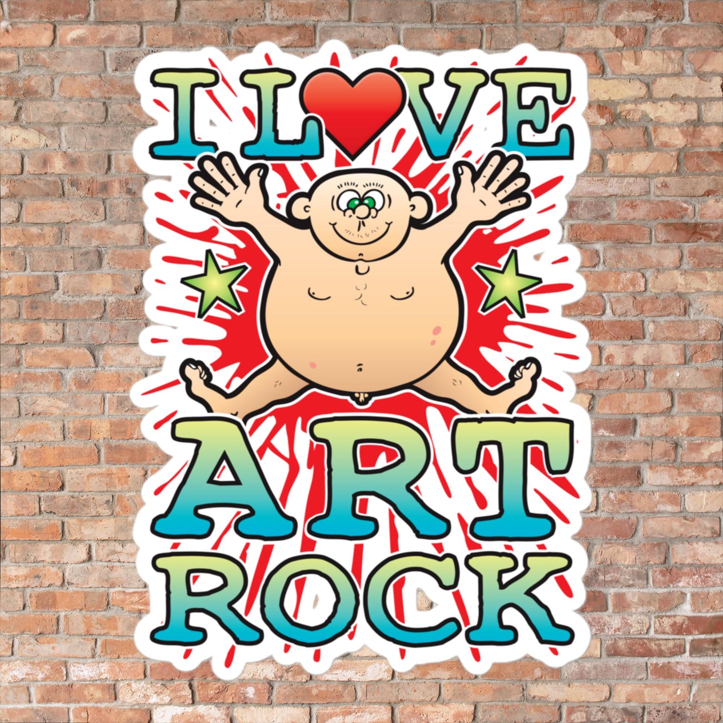 Art Rock Vinyl Kiss-Cut Sticker / 14 x 10cm