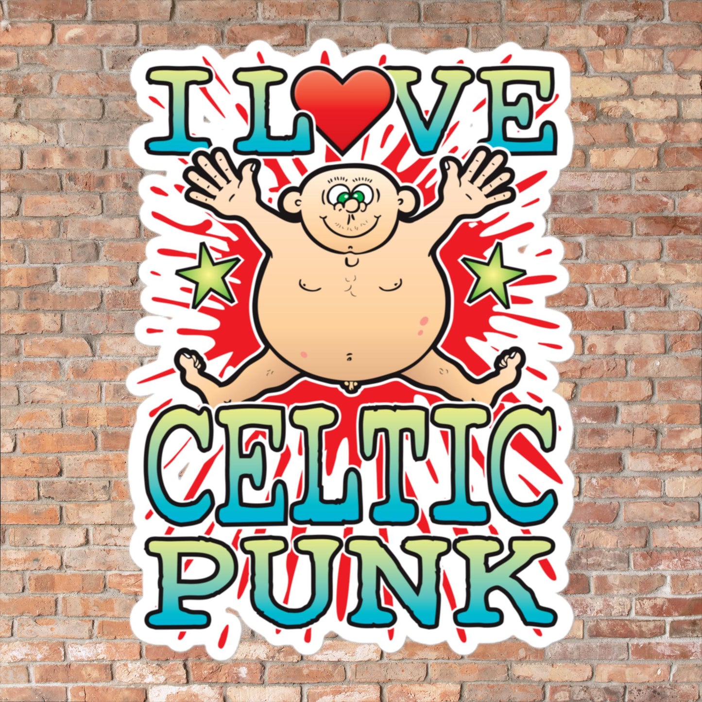 Celtic Punk Vinyl Kiss-Cut Sticker / 14 x 10cm