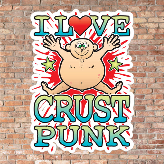 Crust Punk Vinyl Kiss-Cut Sticker / 14 x 10cm