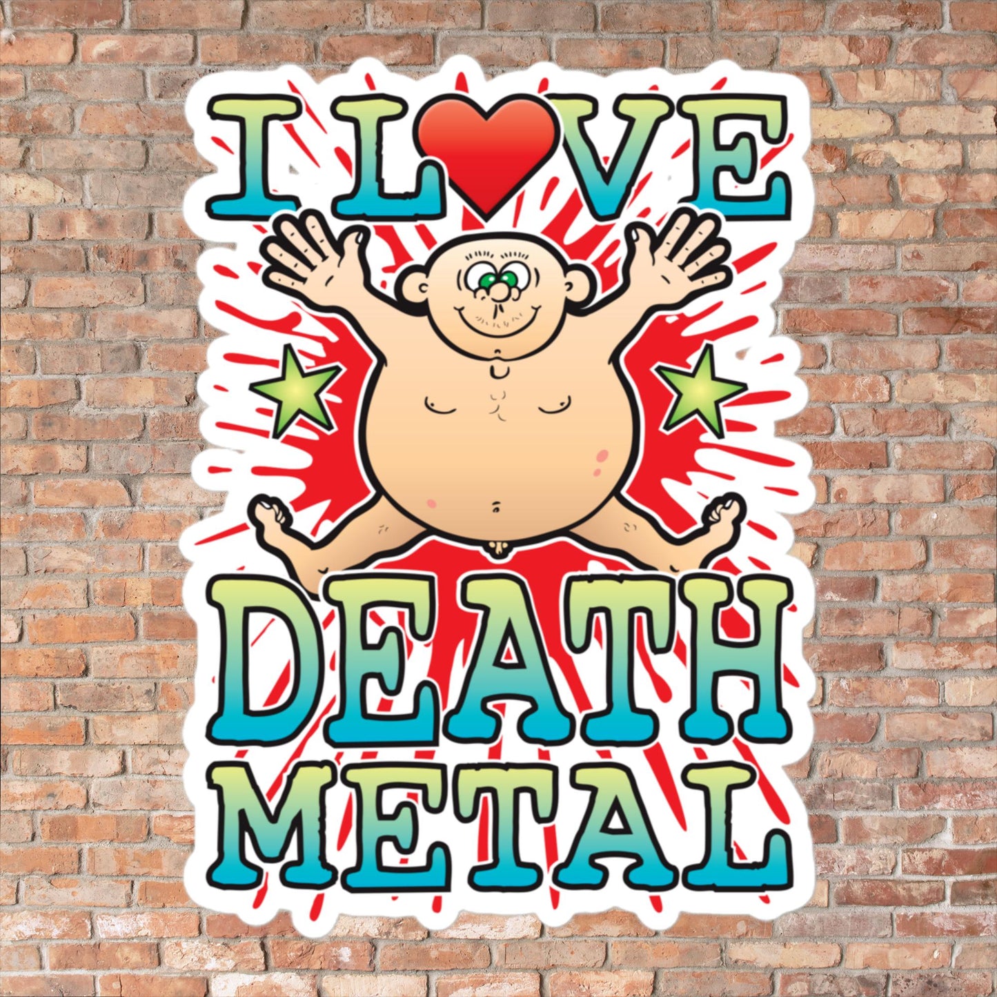 Death Metal Vinyl Kiss-Cut Sticker / 14 x 10cm