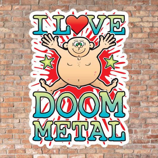 Doom Metal Vinyl Kiss-Cut Sticker / 14 x 10cm