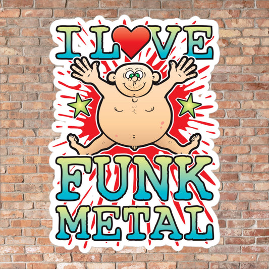 Funk Metal Vinyl Kiss-Cut Sticker / 14 x 10cm