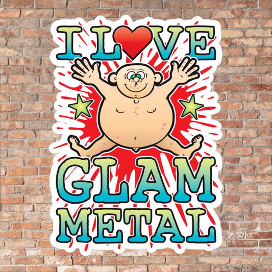 Glam Metal Vinyl Kiss-Cut Sticker / 14 x 10cm