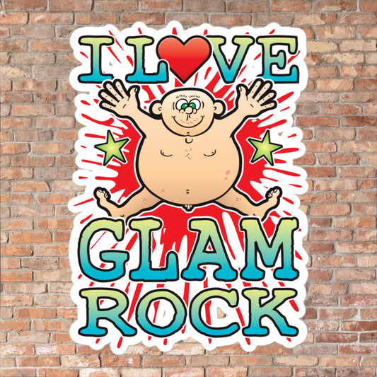 Glam Rock Vinyl Kiss-Cut Sticker / 14 x 10cm