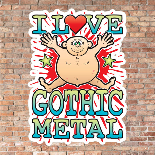 Gothic Metal Vinyl Kiss-Cut Sticker / 14 x 10cm