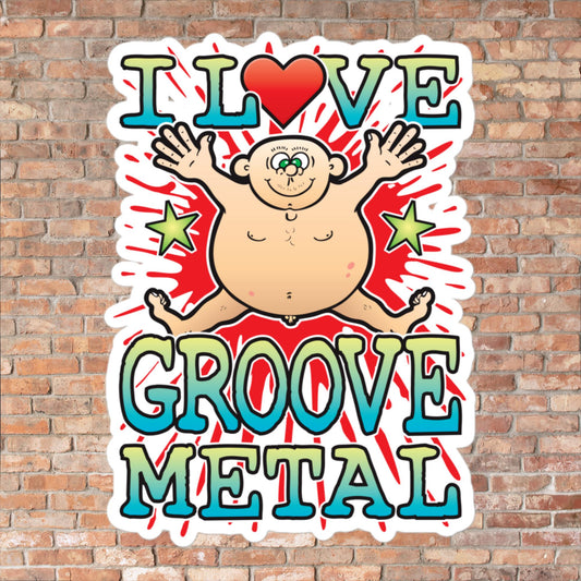 Groove Metal Vinyl Kiss-Cut Sticker / 14 x 10cm