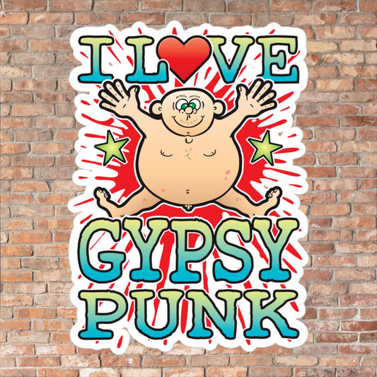Gypsy Punk Vinyl Kiss-Cut Sticker / 14 x 10cm