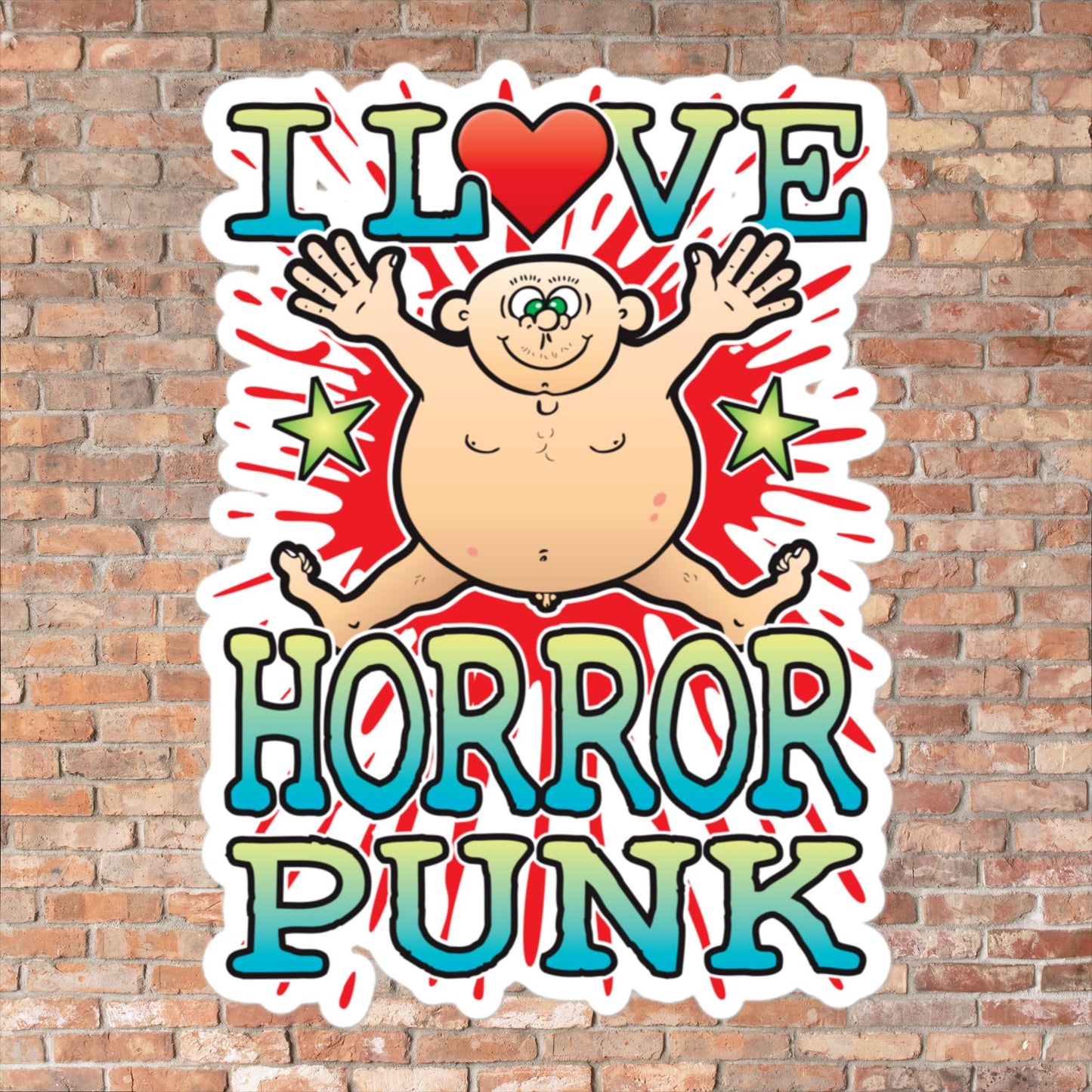Horror Punk Vinyl Kiss-Cut Sticker / 14 x 10cm