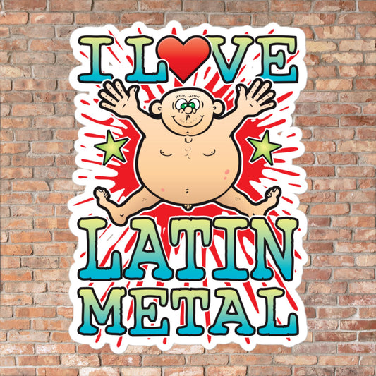 Latin Metal Vinyl Kiss-Cut Sticker / 14 x 10cm