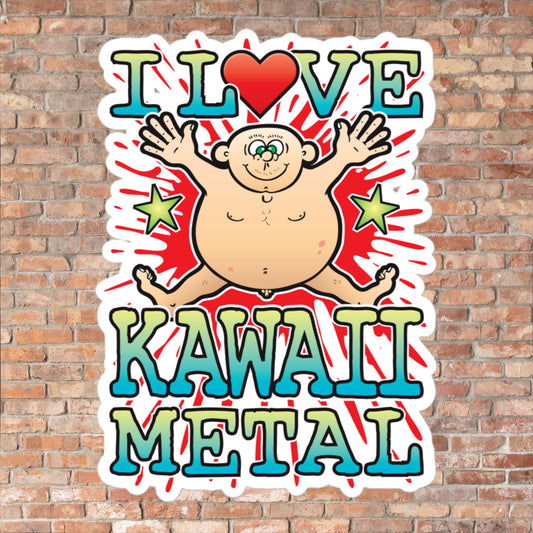 Kawaii Metal Vinyl Kiss-Cut Sticker / 14 x 10cm