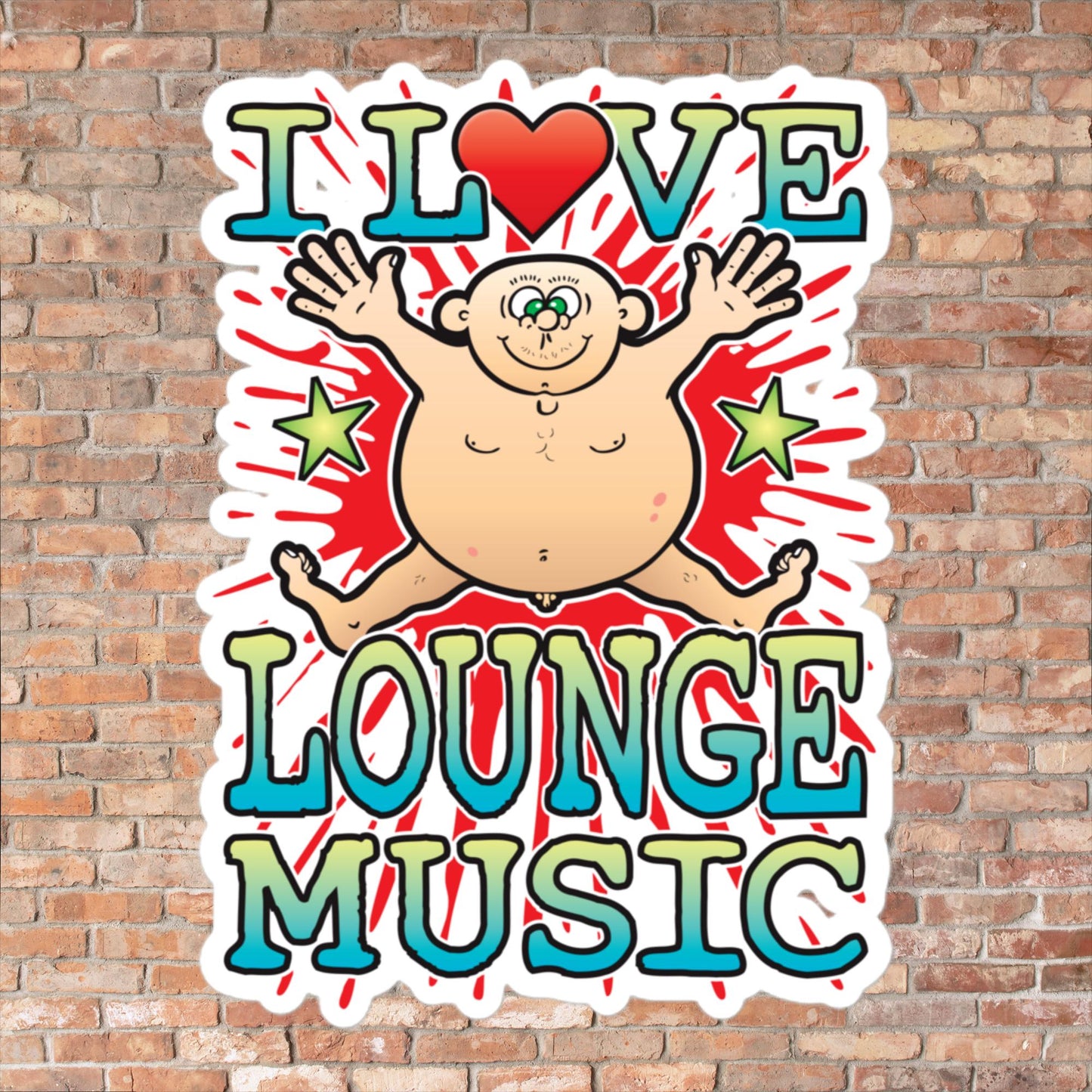 Lounge Music Vinyl Kiss-Cut Sticker / 14 x 10cm