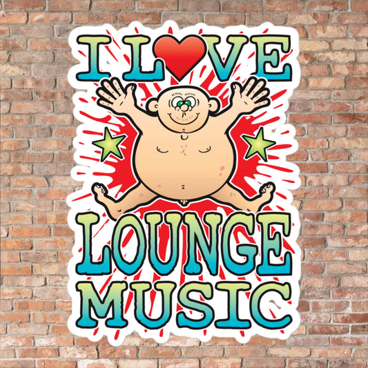 Lounge Music Vinyl Kiss-Cut Sticker / 14 x 10cm