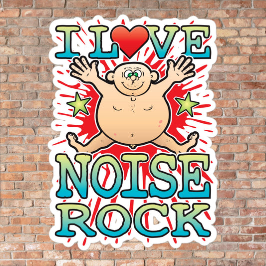 Noise Rock Vinyl Kiss-Cut Sticker / 14 x 10cm