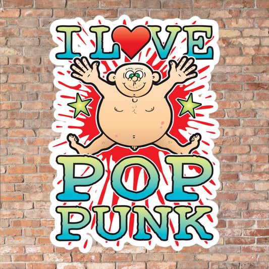 Pop Punk Vinyl Kiss-Cut Sticker / 14 x 10cm