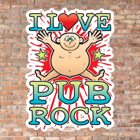 Pub Rock Vinyl Kiss-Cut Sticker / 14 x 10cm