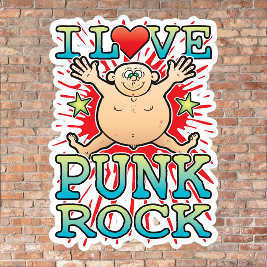 Punk Rock Vinyl Kiss-Cut Sticker / 14 x 10cm
