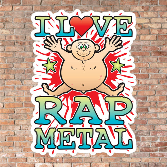 Rap Metal Vinyl Kiss-Cut Sticker / 14 x 10cm