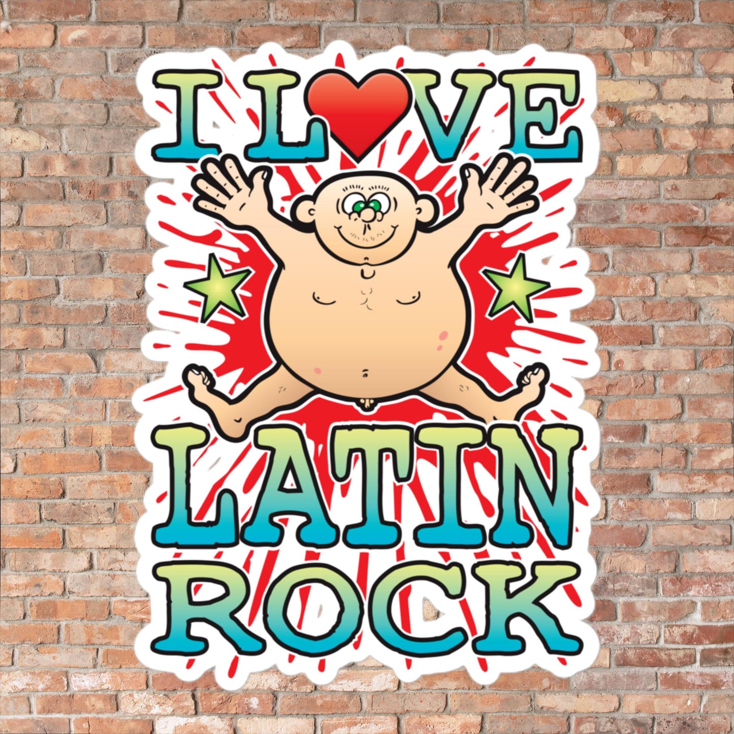 Latin Rock Vinyl Kiss-Cut Sticker / 14 x 10cm