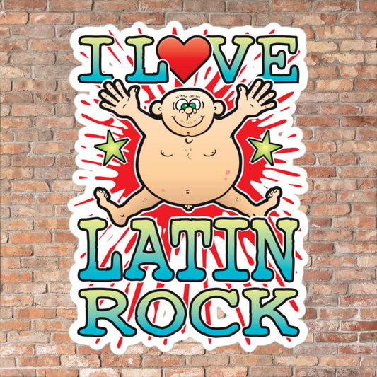 Latin Rock Vinyl Kiss-Cut Sticker / 14 x 10cm