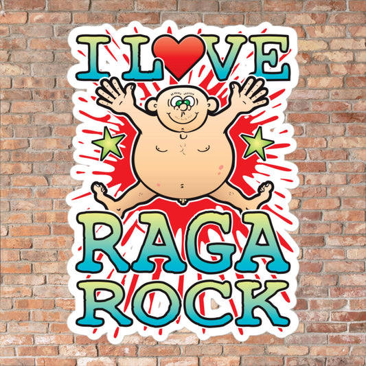 Raga Rock Vinyl Kiss-Cut Sticker / 14 x 10cm
