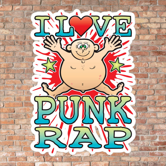 Punk Rap Vinyl Kiss-Cut Sticker / 14 x 10cm