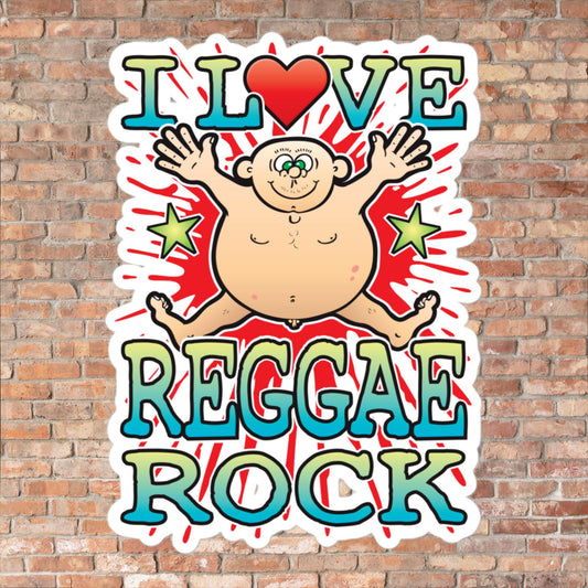 Reggae Rock Vinyl Kiss-Cut Sticker / 14 x 10cm