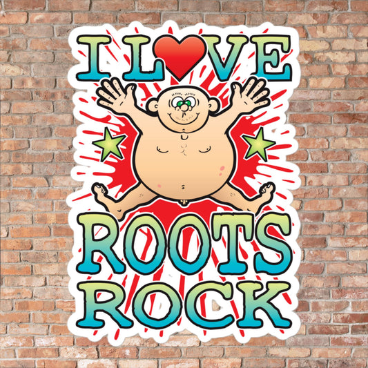 Roots Rock Vinyl Kiss-Cut Sticker / 14 x 10cm