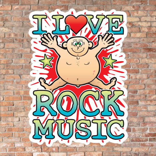 Rock Music Vinyl Kiss-Cut Sticker / 14 x 10cm