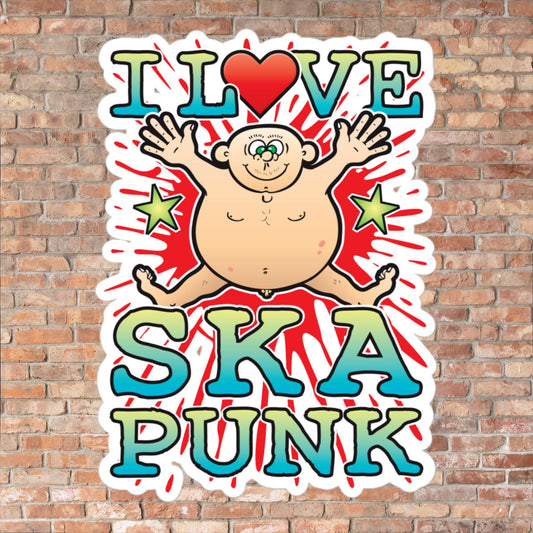Ska Punk Vinyl Kiss-Cut Sticker / 14 x 10cm