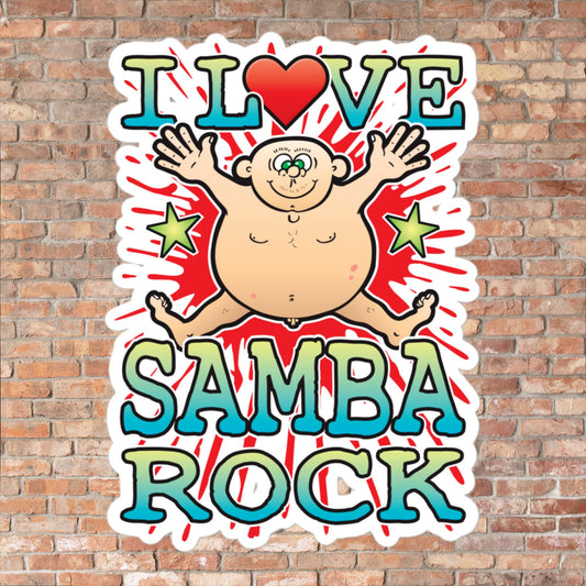Samba Rock Vinyl Kiss-Cut Sticker / 14 x 10cm