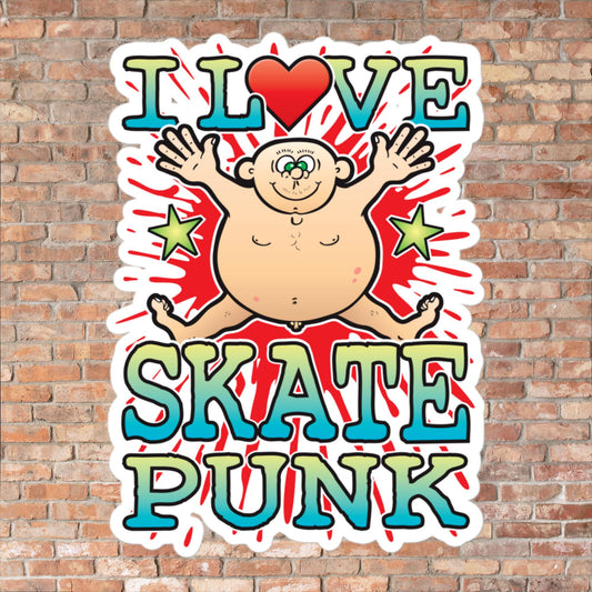 Skate Punk Vinyl Kiss-Cut Sticker / 14 x 10cm
