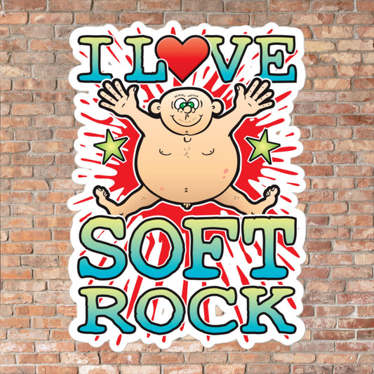 Soft Rock Vinyl Kiss-Cut Sticker / 14 x 10cm
