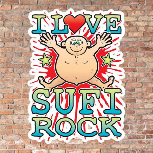 Sufi Rock Vinyl Kiss-Cut Sticker / 14 x 10cm